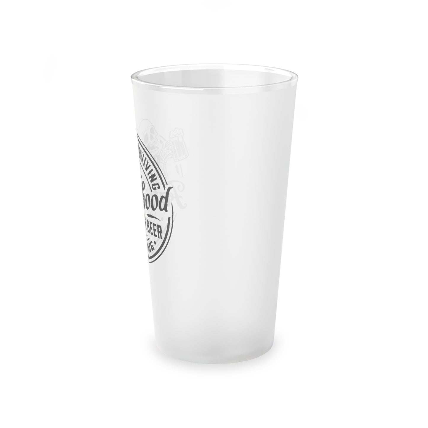 SURVIVING FATHERHOOD ONE BEER AT A TIME Frosted Pint Glass, 16oz