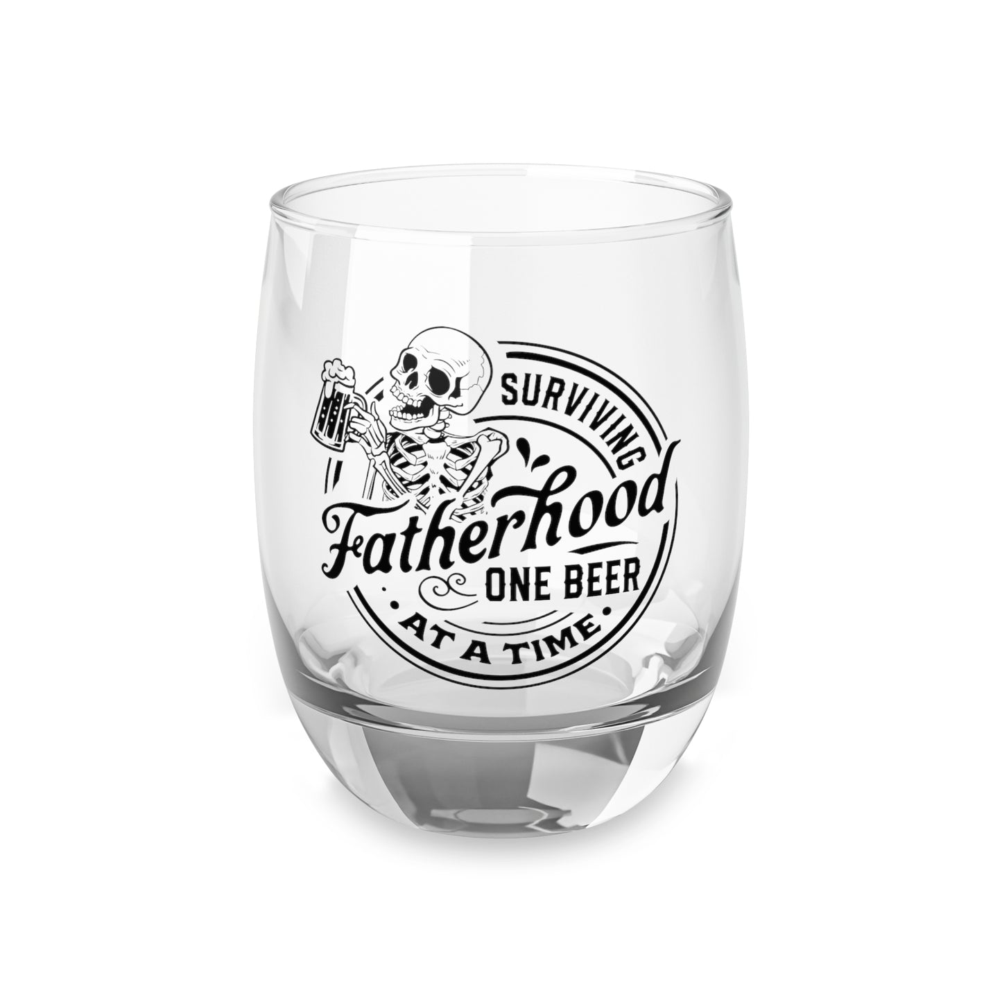 SURVIVING FATHERHOOD ONE DRING AT A TIME WHISKEY GLASS