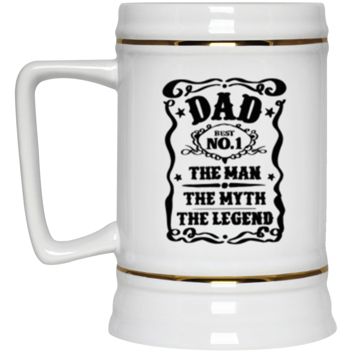 DAD THE MAN THE MYTH THE LEGEND Beer Stein 22oz.