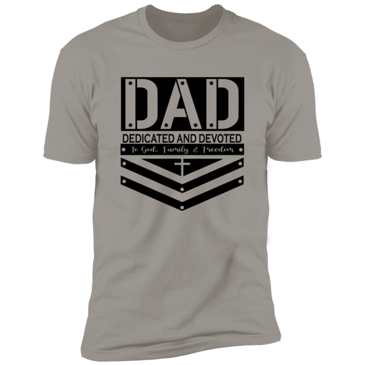 DAD DEDICATED AND DEVOTED T-SHIRT