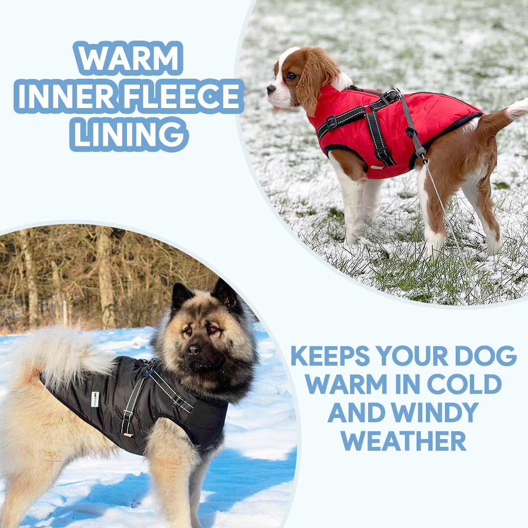 Cozy Waterproof Fleece Jacket for Dogs