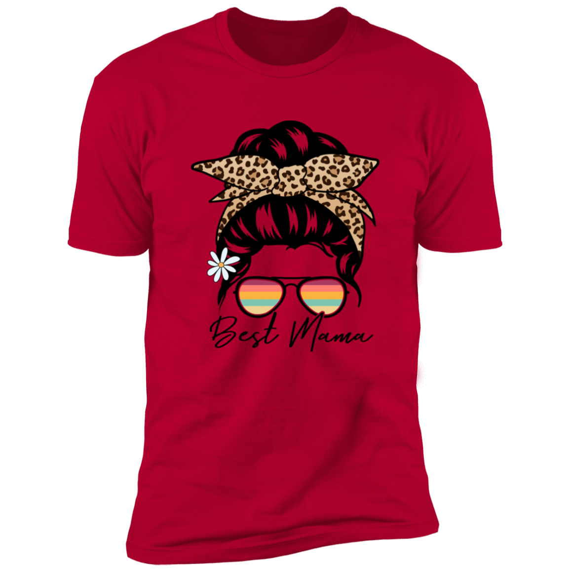 BEST MAMA  HAIR BUN T-SHIRT