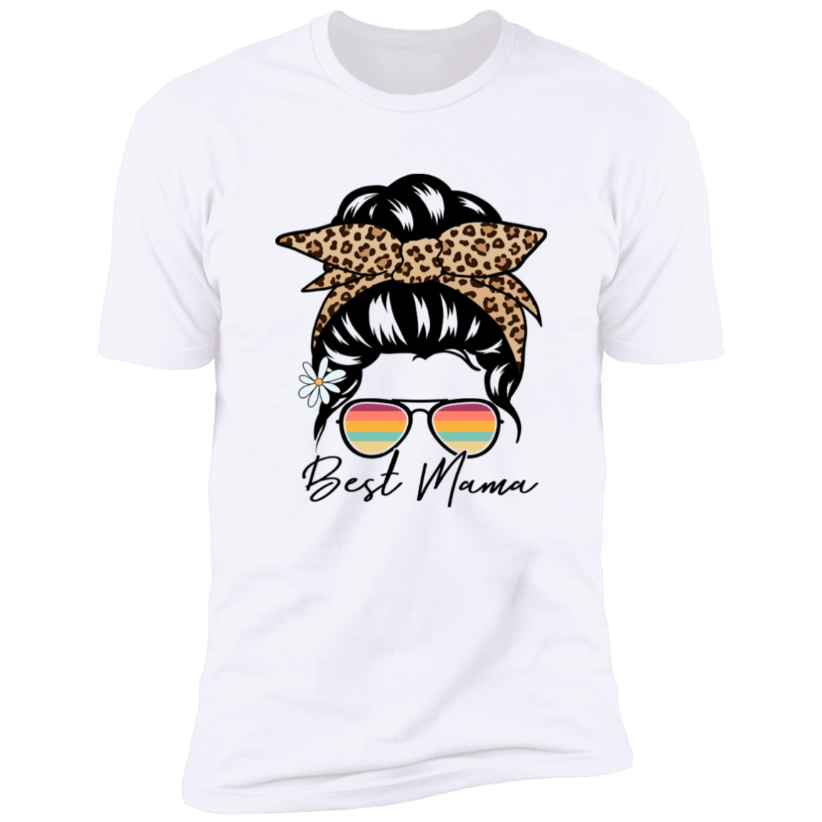 BEST MAMA  HAIR BUN T-SHIRT