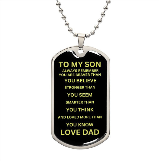 SON DOGTAG BLK & GLD