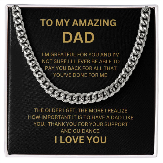 TO MY AMAZING DAD IM GREATFUL BLACK BACKGROUND