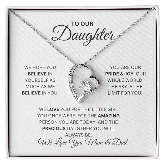 TO MY DAUGHTER PRIDE AND JOY - FOREVER LOVE NECKLACE